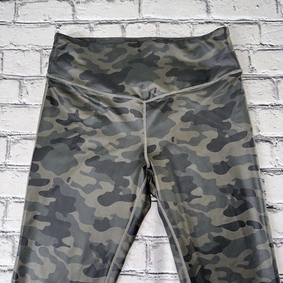 Electric Yoga Women's Metallic Army High Rise Leggings Size Large - Picture 3 of 9